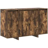 vidaXL Dressoir Rook Eiken 120 x 41 x 75 cm Bewerkt hout