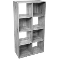 5 Five Houten Plankeenheid - Grijs, 67,5 x 32 x 134 cm
