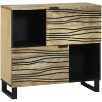 vidaXL Dressoir Bruin 80 x 33 x 75 cm massief mangohout