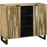 vidaXL Sideboard Bruin 90 x 33 x 75 cm massief mangohout