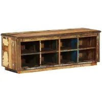 vidaXL Schoenenkast Bruin 110 x 35 x 40 cm Massief Gerecycleerd Hout