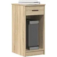 vidaXL Computertorenstandaard met lade 35x45x77 cm sonoma eikenkleurig