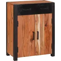 vidaXL Dressoir met lade Bruin 55 x 30 x 75 cm Massief Acacia Hout