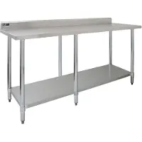 KuKoo 7FT Keukenwerkbank Horeca Tafel Commercieel Roestvrij Staal Prep Oppervlak