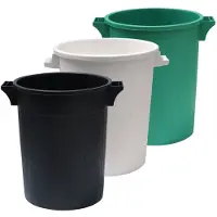 ICS Buitenprullenbak - 100 liter - Afvalbak buiten - Afvalton met deksel - Vuilnisbak - Afvalemmer - Groen