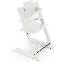 Stokke Tripp Trapp-kinderstoel, wit - inclusief stoel + babyset2 voor kinderen van 6-36 maanden - verstelbaar, ergonomisch en gemakkelijk schoon te maken