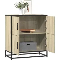 vidaXL Dressoir 68x35x76 cm bewerkt hout sonoma eikenkleurig