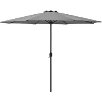 Helloshop26 Polyester tuinparasol Staal diameter 300 cm grijs 03_0005910