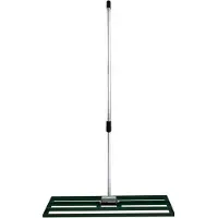 MonsterShop Gazonnivelleerhark - groen - 100 cm - uitschuifbaar tot 195 cm