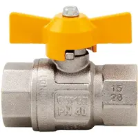 I-Tap Kogelkraan voor gas, handgreep in 'T-vorm, 1 inch