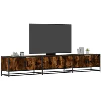 vidaXL Tv-meubel 240x35x41 cm bewerkt hout gerookt eikenkleurig