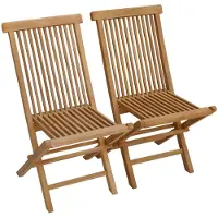 Happy Garden Set van 2 LOMBOK teakhouten tuinstoelen