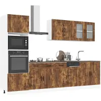 vidaXL 7-delige Keukenkastenset Kalmar bewerkt hout gerookt eiken
