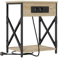 vidaXL Nachtkastje Sonoma Eik 41 x 31 x 51 cm Bewerkt hout