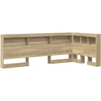 vidaXL Opberghoofdbord Sonoma Eik Bewerkt hout
