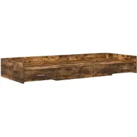 vidaXL Bedframe met lade Rook Eiken 90 x 190 cm Bewerkt hout