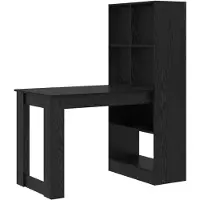 vidaXL Bureau Zwart Eiken Bewerkt hout 122 x 67 x 145 cm