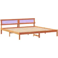 vidaXL Bedframe, wassenbruin, 180 x 200 cm, massief grenenhout
