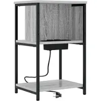 vidaXL Nachtkastje Grijs Sonoma 38 x 31 x 61 cm Bewerkt hout