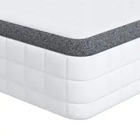 vidaXL Matras Medium zacht 90 x 190 cm Wit en Grijs