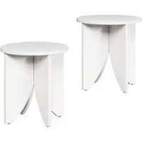 vidaXL Salontafel 2 st Wit 41,5 x 41,5 x 44 cm