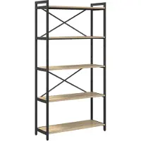 vidaXL Boekenplank 80 x 30 x 155 cm Bewerkt hout Sonoma Eik