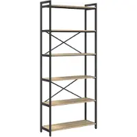 vidaXL Boekenplank 80 x 30 x 189,5 cm Bewerkt hout Sonoma Eik
