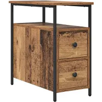 vidaXL Nachtkastje Oud hout 30 x 60 x 60 cm Bewerkt hout