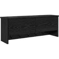 vidaXL Wandgemonteerde kapstok Muurmontage Zwart Eiken 80 x 20 x 30 cm