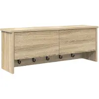 vidaXL Wandgemonteerde kapstok Muurmontage Sonoma Eik 80 x 20 x 30 cm