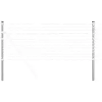 vidaXL Hekpaal 12 st zilver 50 cm Poedercoated staal