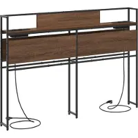 vidaXL Opberghoofdbord bruin eikenkleur Bewerkt hout