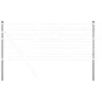 vidaXL Hekpaal. 12 pcs Zilver 90 cm Poedercoated staal