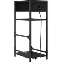 vidaXL Nachtkastje Zwart Eiken 40 x 27 x 76 cm Bewerkt hout