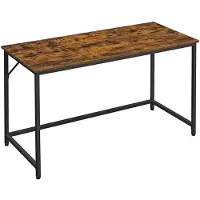 Helloshop26 Bureau tafel werkplek 140 cm voor kantoor woonkamer slaapkamer eenvoudige assemblage metaal stijl