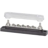 Blue Sea Systems Bus Bar Plus Common With Cover Isolator Zwart 10 Gang