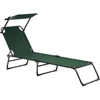 Helloshop26 Zonnebaadstransat ligstoel opvouwbaar met zonnescherm staal pvc polyester 187 cm lichtgrijs 03_0000988