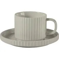 Almina Borneo - Koffieset - 12-delig - Wit - 220ml - Porselein - Koffiekopjes
