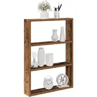 vidaXL Wandschap 43x9x60 cm bewerkt hout oud houtkleurig