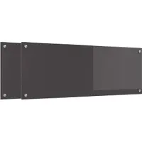vidaXL Keukenachterwand 2 st Donkergrijs 110 x 40 cm gehard glas