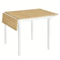 Vasagle Industriële keukentafel voor 4 personen, Natuurlijke eikenkleur + wolkwit