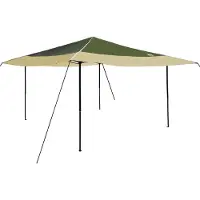 vidaXL Paviljoen-tent, 395 x 395 x 251 cm, groen, met stoffen bekleding