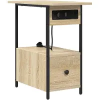 vidaXL Nachtkastje Sonoma Eik 60 x 30 x 61 cm Bewerkt hout
