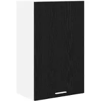 vidaXL Hangkast Zwart Eiken en Wit 50 x 31 x 80 cm Bewerkt hout