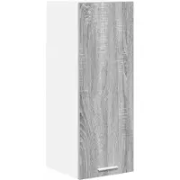 vidaXL Hangkast Grijs Sonoma en Wit 30 x 31 x 80 cm Bewerkt hout
