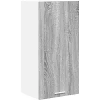 vidaXL Hangkast Grijs Sonoma en Wit 40 x 31 x 80 cm Bewerkt hout