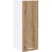 vidaXL Hangkast Ambachtelijke Eik en Wit 30 x 31 x 80 cm Bewerkt hout