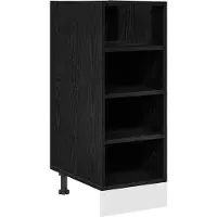 vidaXL Keuken Onderkast Zwart eiken 30 x 44,5 x 81,5 cm Bewerkt hout