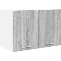 vidaXL - Hangkast - Grijs - Sonoma - en - Wit - 60 - x - 31 - x - 40 - cm - Bewerkt - hout