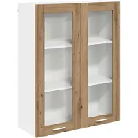 vidaXL - Hangkast - Artisan - Eiken - 80 - x - 31 - x - 100 - cm - Bewerkt - hout